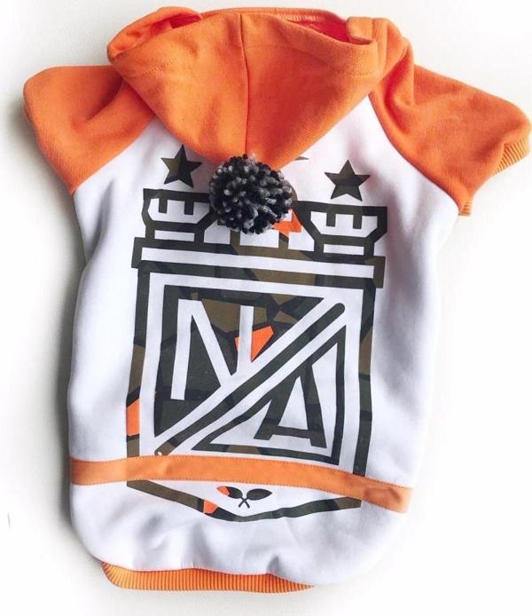 Na Orange Athletique Hoodie Köpek Kıyafet Elbise - Image 1