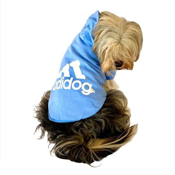 Bebek Mavisi Duo Adidog Kapşonlu Köpek Sweatshirt Köpek Kazağı - Image 1