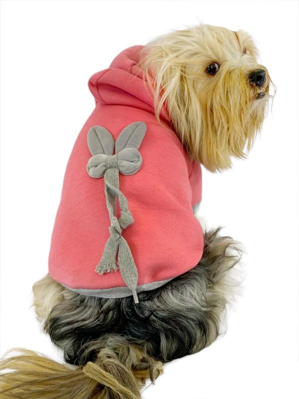 Pinky Rabbit Kapşonlu Sweatshirt Köpek Kıyafeti Köpek Elbisesi  - Image 1