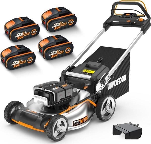 Worx Wg761E 80Volt 4.0Ah. Li-İon 51Cm Profesyonel Kömürsüz Şarjlı Çim Biçme - Image 1