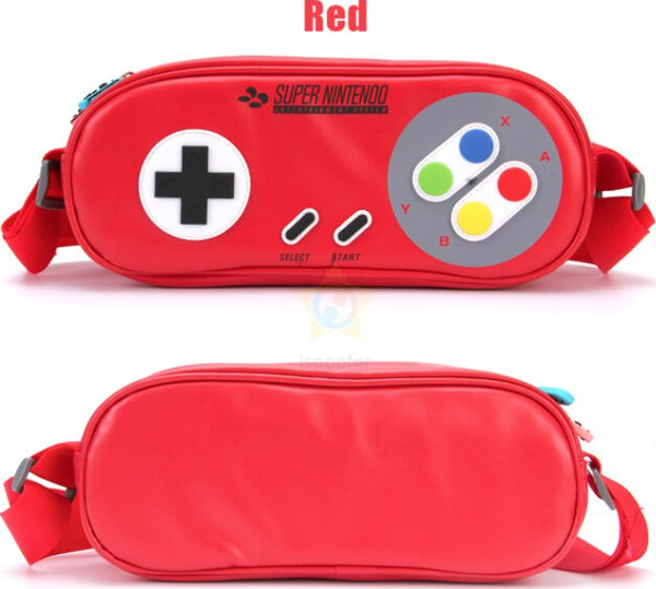 Gizala Nintendo Switch Oled Uyumlu Snes Desenli Çanta Kırmızı - Image 1