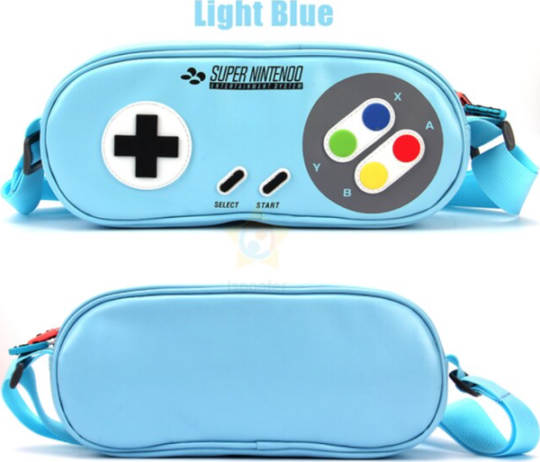 Gizala Nintendo Switch Oled Uyumlu Snes Desenli Çanta Turkuaz - Image 1