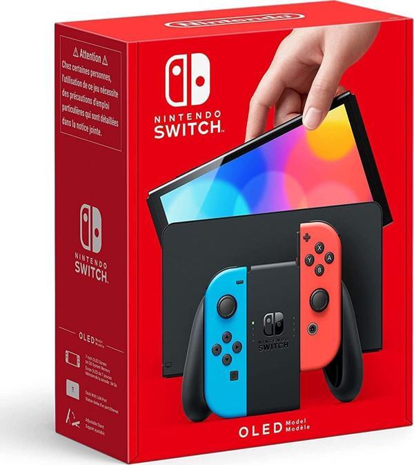Nintendo Switch Oled Oyun Konsol (Distribütör Garantili) Pal Kırmızı Mavi - Image 1