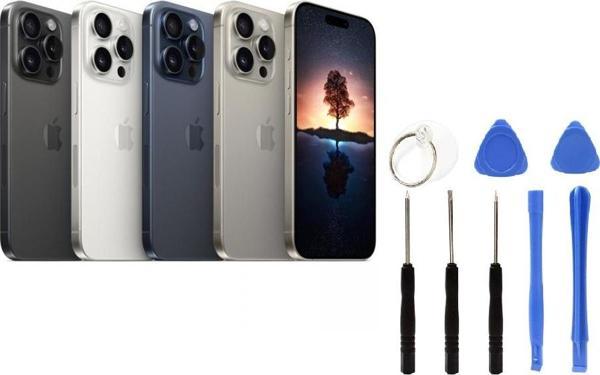 Apple İphone 15 Pro Max Arka Kapak +B7000 Yapıştırıcı+Tamir Seti - Image 1