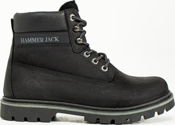 Hammer Jack Hakiki Deri Siyah Nubuk Erkek Bot - Image 1