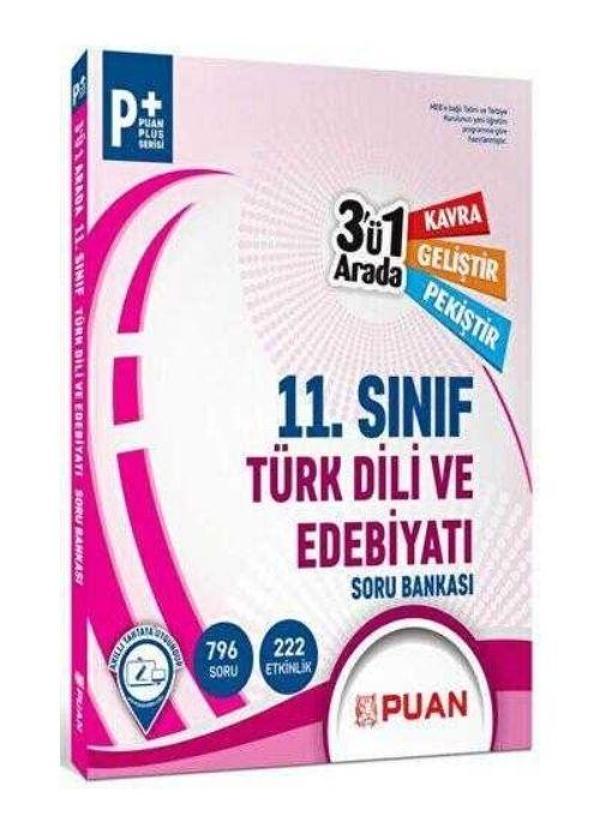 11. Sınıf Türk Dili ve Edebiyatı 3`ü 1 Arada Soru Bankası Puan Yayınları - Puan Yayınları - Image 1
