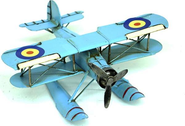 Dekoratif Metal Uçak Çift Kanatlı C0221 Model-M124 - Image 1