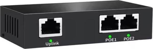 Uranium POE-RP12 1 Port Poe Giriş 2 Port Çıkış Metal Kasa Poe Adaptör - Image 1