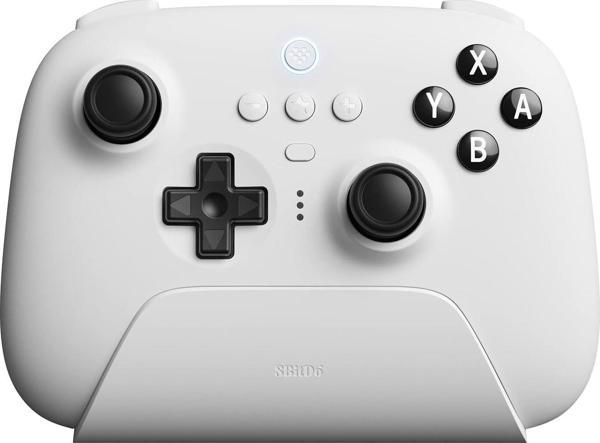 8BitDo Pro Controller Ultimate Bluetooth & 2.4g Beyaz Nintendo Switch Oled Uyumlu Ve Şarj Dock - Image 1