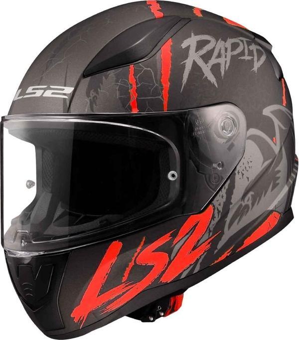 Ls2 Rapid 2 Raven Kapalı Kask - Image 1