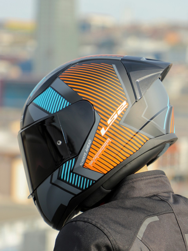 Ls2 Rapid 2 Extra Race Full Face Motosiklet Kaskı Yarış Spoiler +  Siyah Vizörlü - Image 1