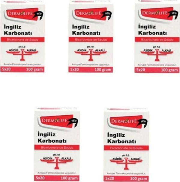 Dermolife İngiliz Karbonatı 100 Gr 5 Adet - Image 1
