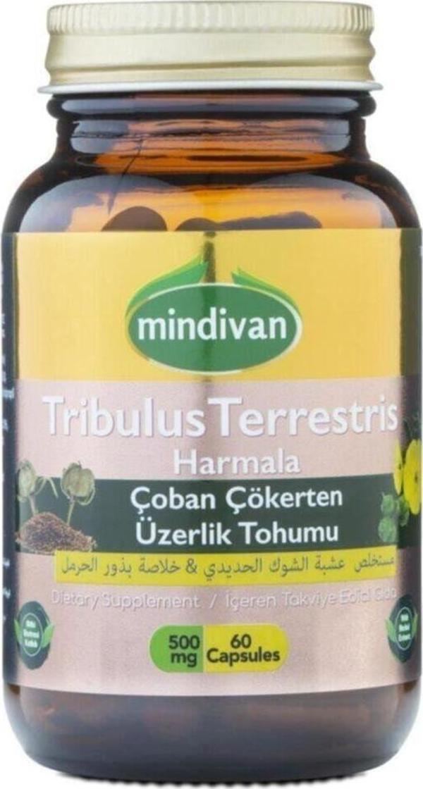 Mindivan Tribulus Terrestris Demirdikeni & Üzerlik Tohumu Ekstresi 60 Kapsül - Image 1