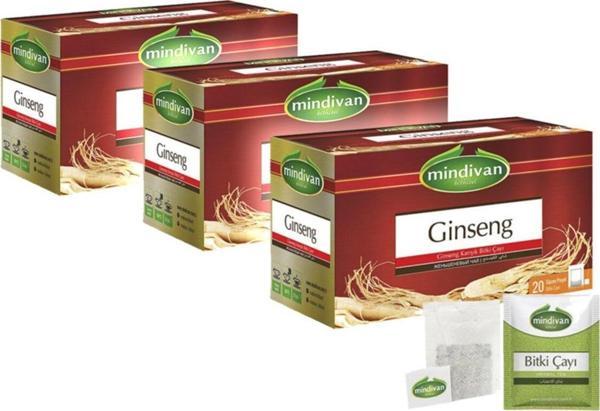 Mindivan Ginseng Çayı 20'Li Bitki Çayı X 3 Adet - Image 1