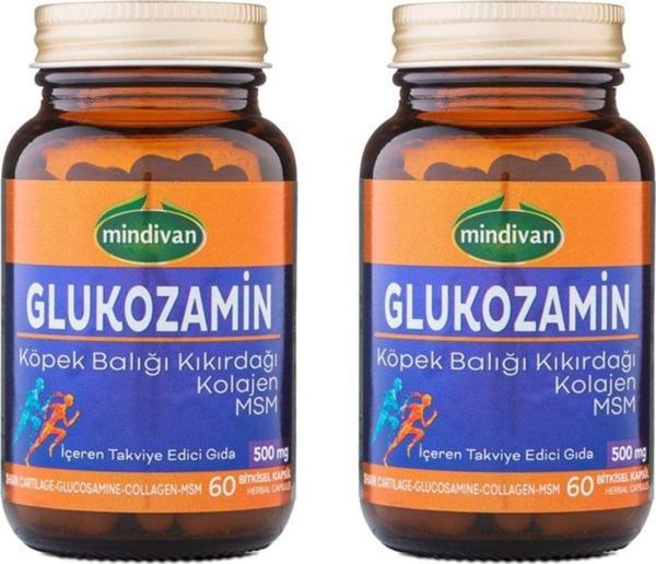 Mindivan Glukozamin Köpek Balığı Kıkırdağı Kolajen Msm 60 Kapsül X2 Adet - Image 1
