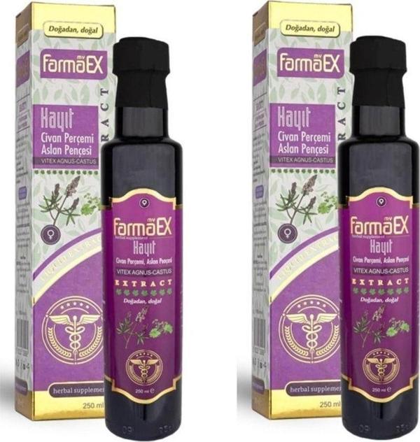 Myfarmaex Hayıt Otu - Civan Perçemi - Aslan Pençesi Ekstresi 2 Adet - 250 Ml - Sıvı Ekstraktı - Image 1