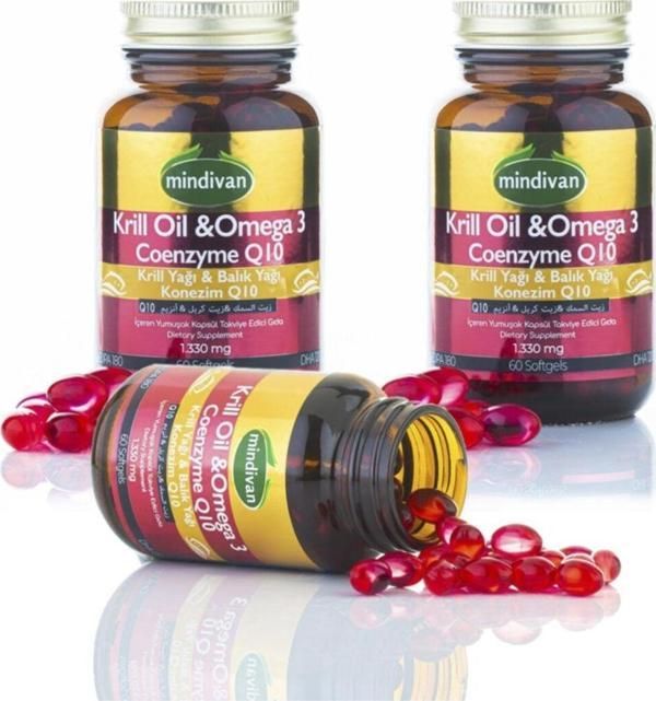 Mindivan Krill Oil 3 & Coenzyme Q10 X 3 Adet - Image 1