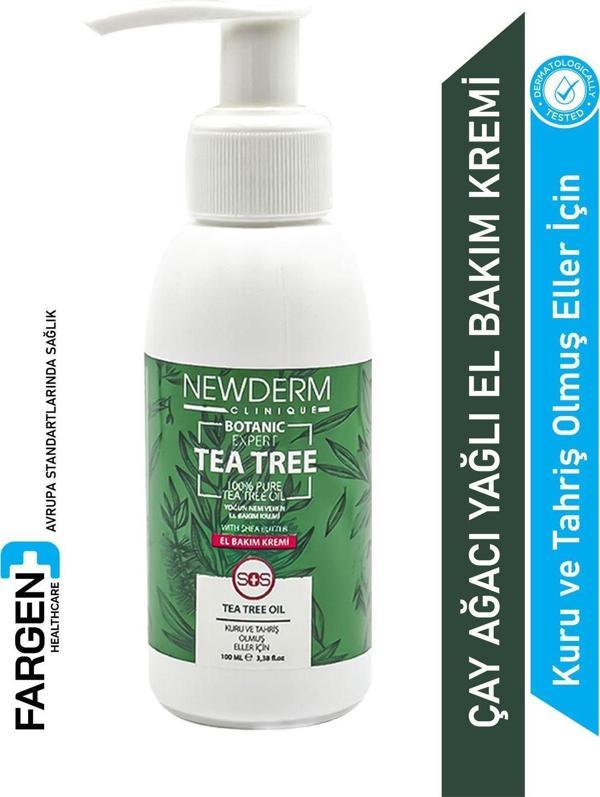 Newderm Clinique Tea Tree Oil - Çay Ağacı Özü Yoğun Nem Veren El Bakım Kremi ( 100 Ml ) - Image 1
