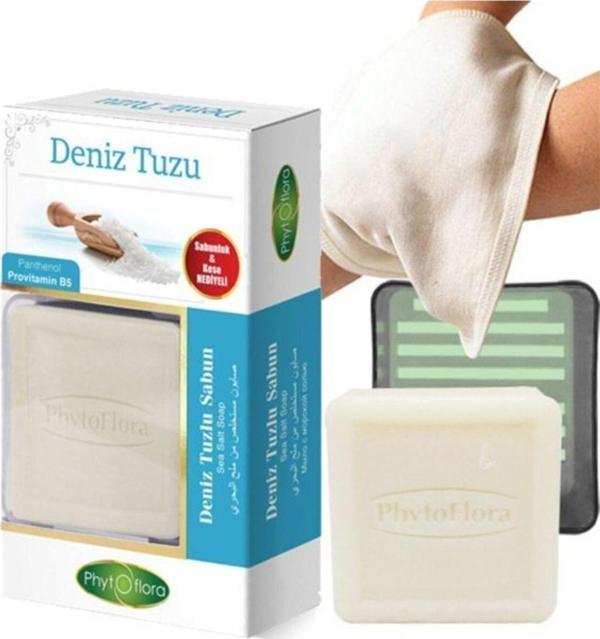 Phytoflora Deniz Tuzlu Sabun 125 Gr (Kese Ve Sabunluk Hediyeli) - Image 1