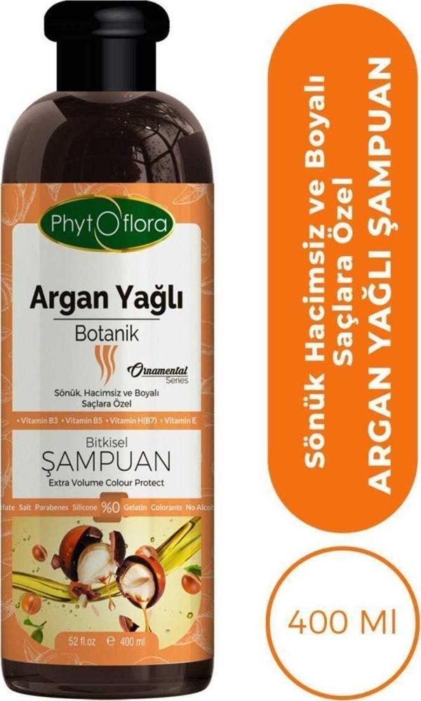 Phytoflora Siftaholsun Tuzsuz Hassas Sönük Hacimsiz Ve Boyalı Saçlara Özel Argan Yağlı Bitkisel Şampuan 400 Ml - Image 1