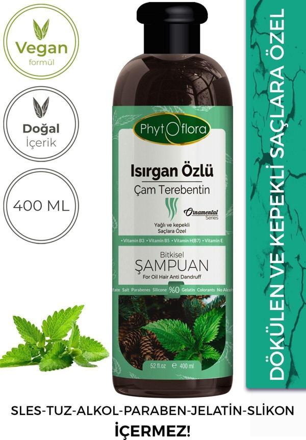 Phytoflora Tuzsuz Yağlı Ve Kepekli Saçlara Özel Isırgan Özlü Bitkisel Şampuan 400Ml - Image 1