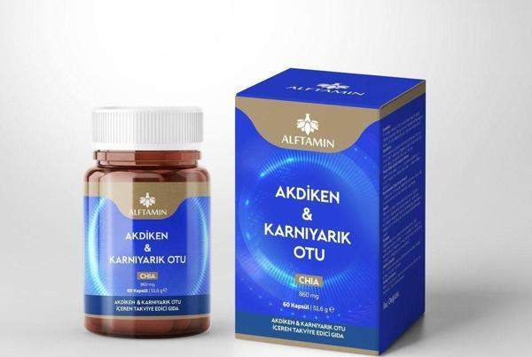 Şenay Alftamin Akdiken & Karnıyarık Otu 860 Mg 60 Kapsül - Image 1