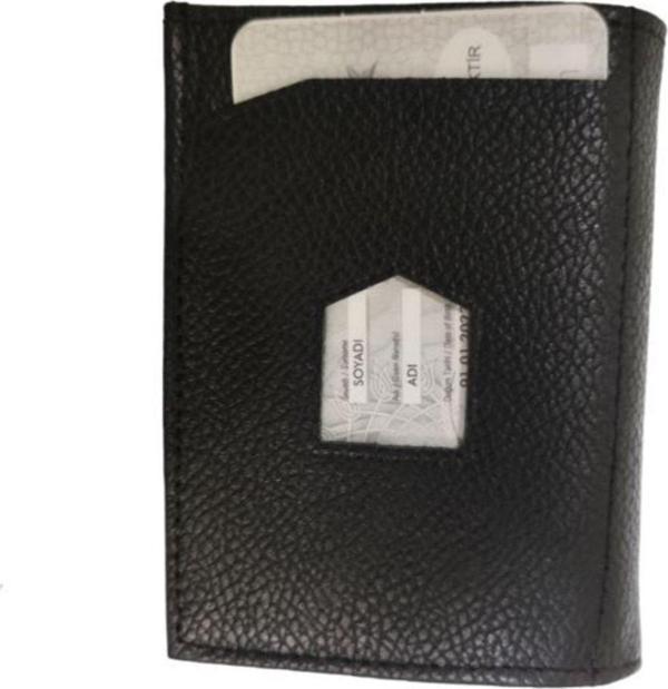 Barse Collection Mekanizmalı Gerçek Deri Erkek Cüzdanı Kartlık - Image 1