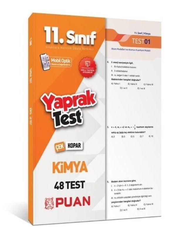 11. Sınıf Kimya Yaprak Test Puan Yayınları - Puan Yayınları - Image 1