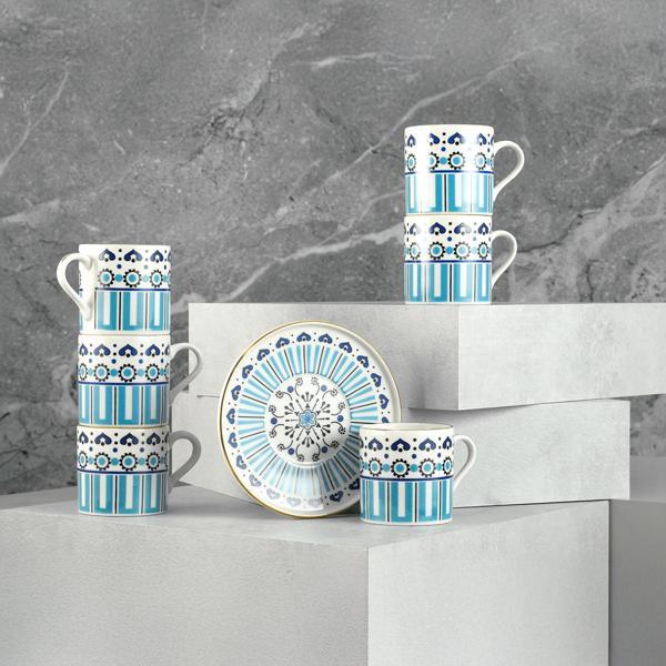 Aryıldız Castello 6 Kişilik Türk Kahve Fincan Takımı 90 ml - Image 1