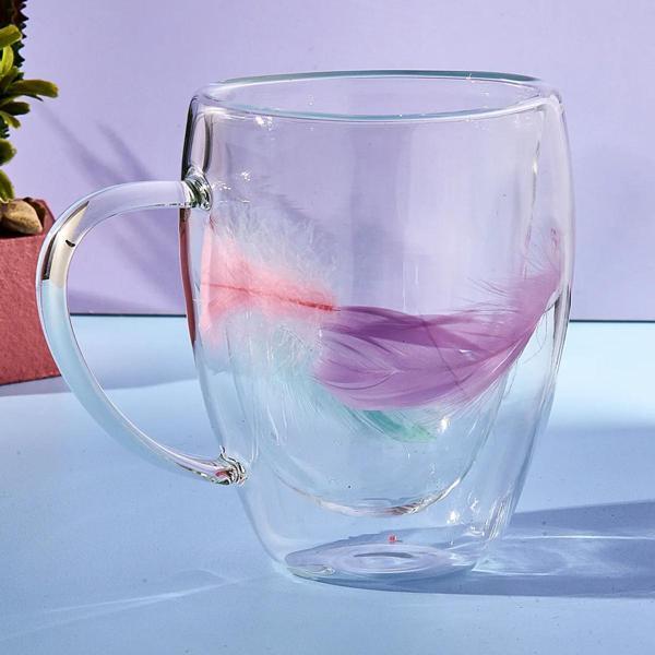 Perotti Double Feather Çift Cidarlı Kupa 350 ml - Image 1