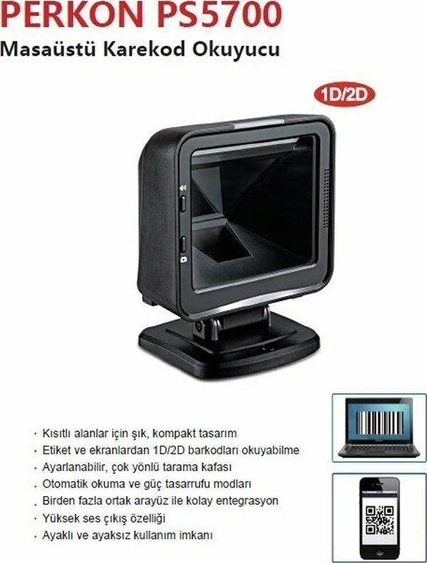 PERKON PS5700 USB 1D-2D (Karekod) Barkod Okuyucu - Image 1