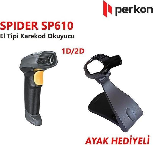 PERKON SPIDER SP610 USB 1D-2D (Karekod) Okuyucu (Ayak Dahil) - Image 1