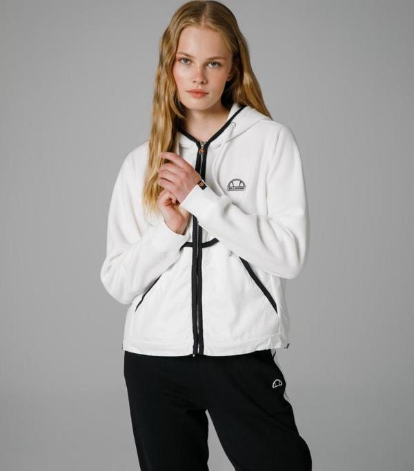 Ellesse Fermuarlı Kapüşonlu Kadın Beyaz Ceket EF188 - Image 1
