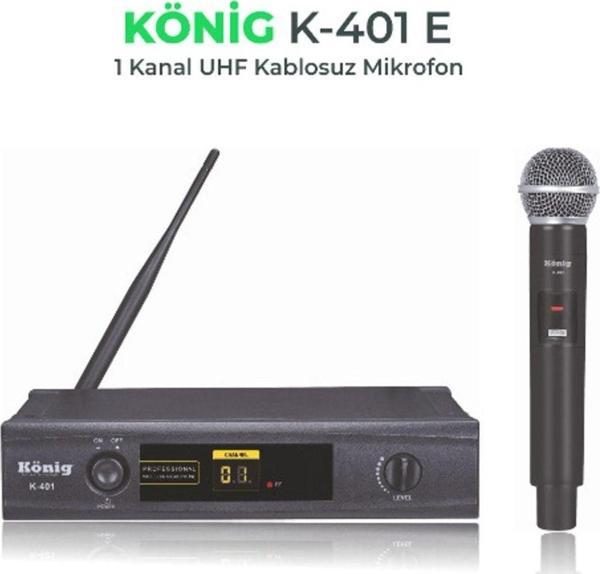 König K–401 El Tek Kanal Uhf Telsiz Mikrofon - Image 1