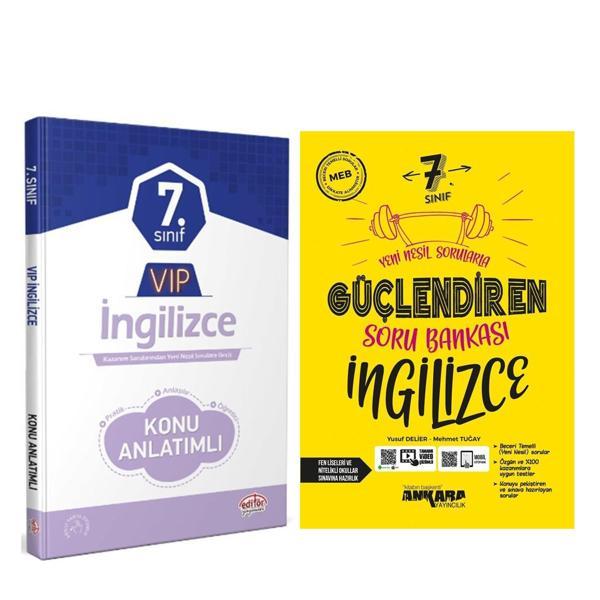 Editör 7.Sınıf VİP İngilizce Konu ve Ankara Soru Bankası Seti 2 Kitap - Ankara Yayıncılık - Image 1