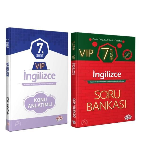 Editör Yayınları 7.Sınıf VİP İngilizce Konu ve Soru Bankası Seti 2 Kitap - Editör Yayınevi - Image 1