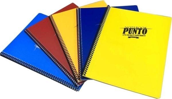 Gıpta Punto A4 100 Yaprak Çizgisiz Plastik Kapak Spiralli Defter - Image 1