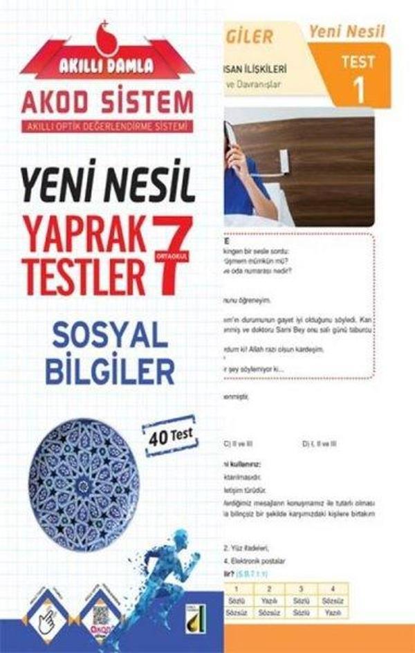 7. Sınıf Sosyal Bilgiler Yaprak Testler - Damla Yayınevi - Image 1