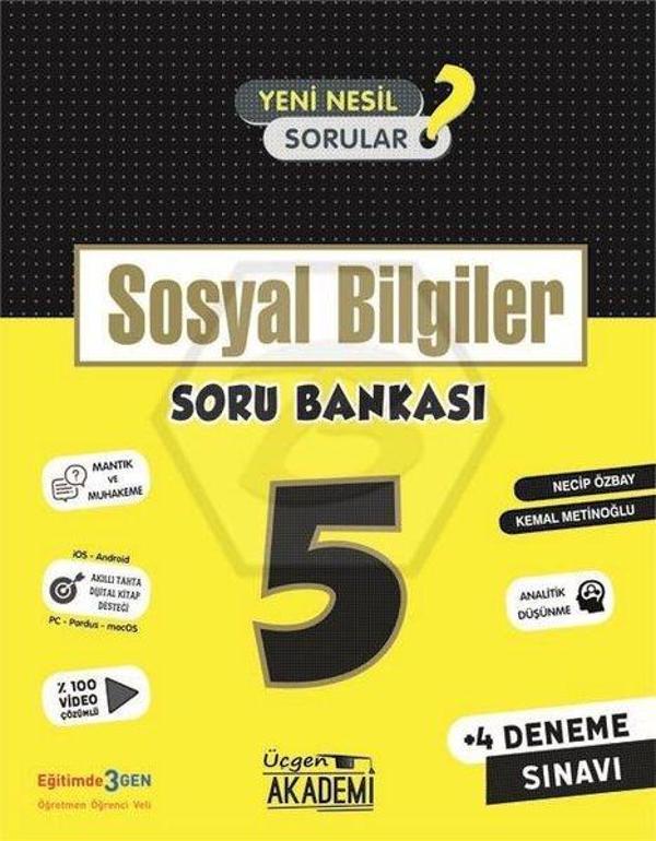 5.Sınıf Sosyal Bilgiler Soru Bankası - Üçgen Akademi - Image 1