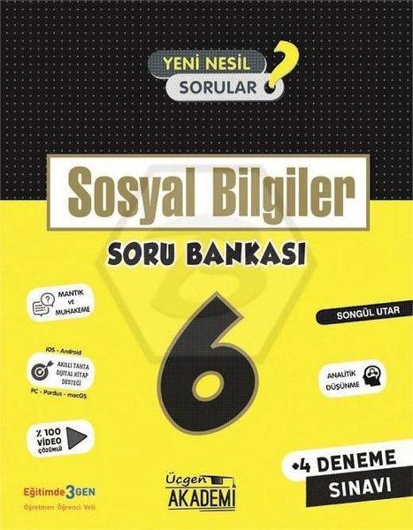 6.Sınıf Sosyal Bilgiler Soru Bankası - Üçgen Akademi - Image 1