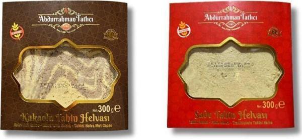 Abdurrahman Tatlıcı Sade Tahin Helvası & Kakaolu Tahin Helvası 300 gr - Image 1