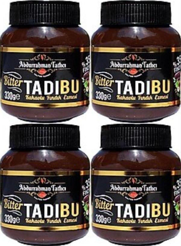 Abdurrahman Tatlıcı Tadıbu Bitter Kakaolu Fındık Ezmesi 4 Adet 330 gr - Image 1