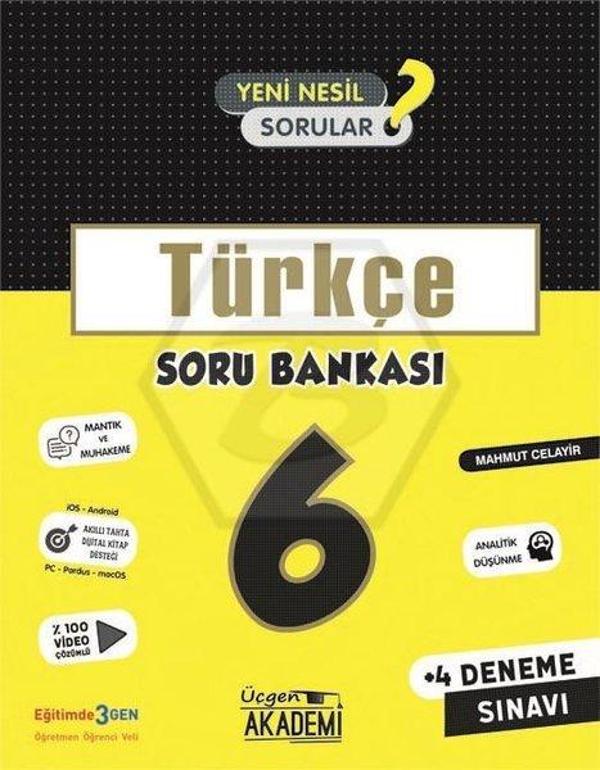 6.Sınıf Türkçe Soru Bankası - Üçgen Akademi - Image 1