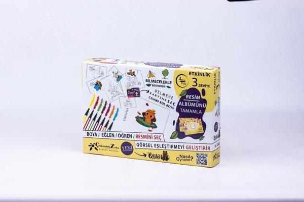 Sima Kids Bilmecelerle Boyuyorum Resim Yeteneği Renk Bilgisi Görsel Hafızayı Geliştiren Boyama Oyunu 3.Seviye - Image 1