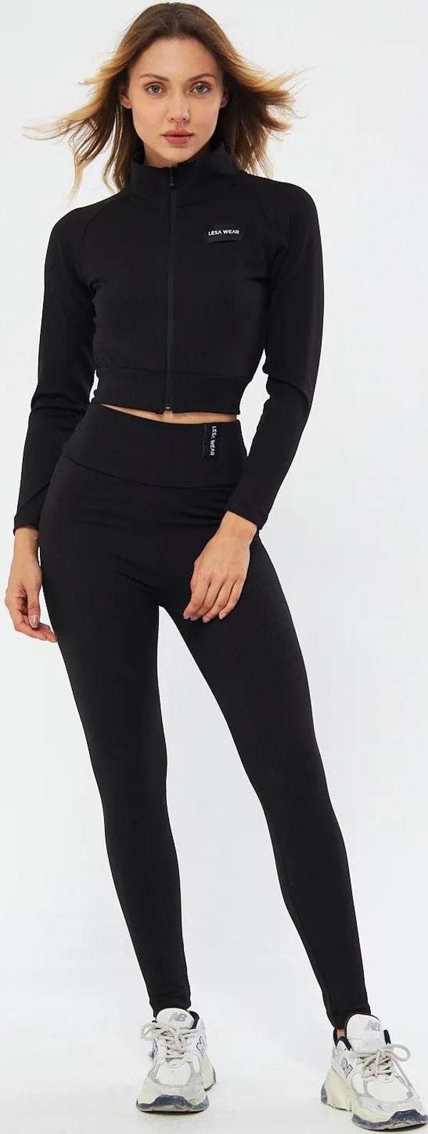 Lesa Wear Fitilli Içi Polarlı Yumuşacık Şardonlu Kaşkorse Crop Likralı Hırka - Image 1