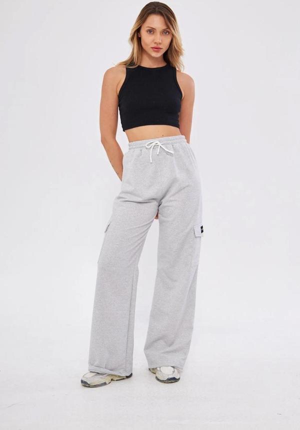 Lesa Wear Kargo Cepli Palazzo Pantolon Oversize Kesim - Image 1