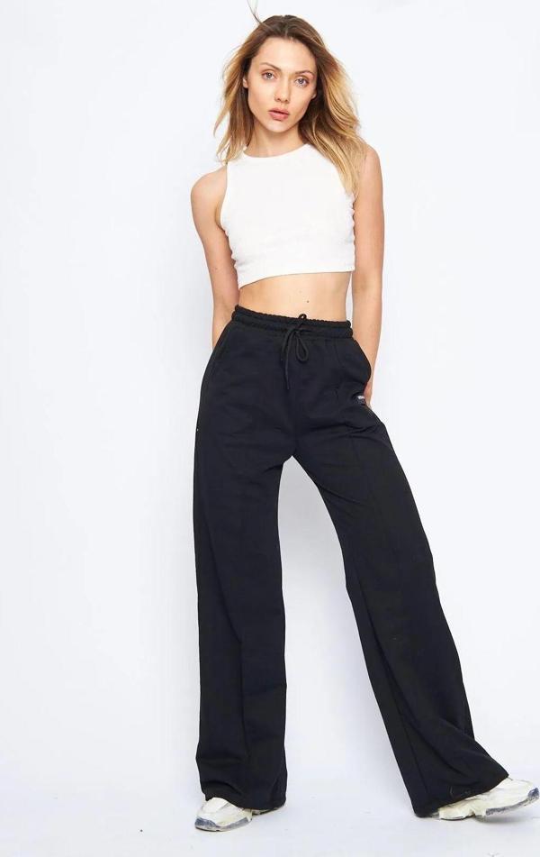 Lesa Wear Nervürlü Palazzo Pantolon Oversize Kesim - Image 1