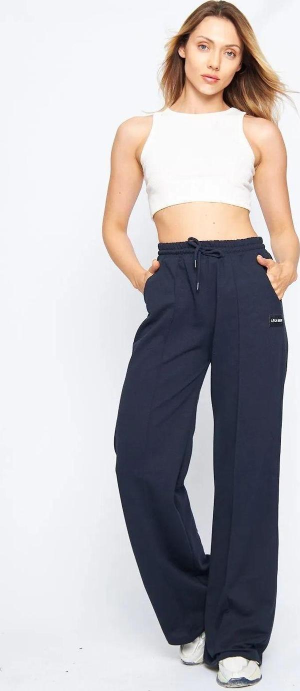 Lesa Wear Nervürlü Palazzo Pantolon Oversize Kesim - Image 1