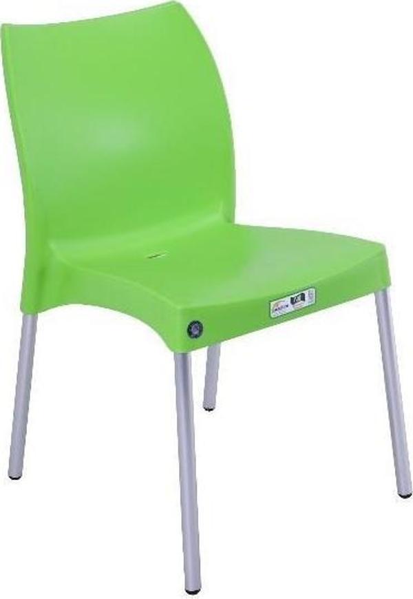 Mandella Nil Sandalye (6 Adet) Alüminyum Ayaklı Yeşil - Image 1