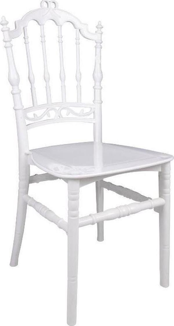 Mandella Karmen Düğün Sandalyesi Model 10 (4 Adet) Beyaz - Image 1